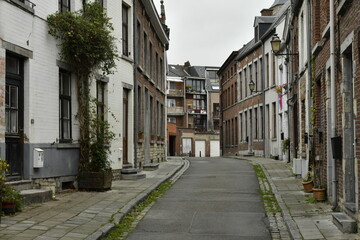 Fototapeta premium Rue typique du quartier Saint Jacques à Nivelles (Brabant Wallon)