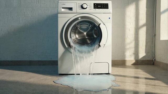 Water leak in the washing machine.