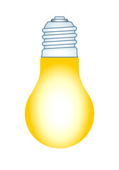 Glowing light bulb