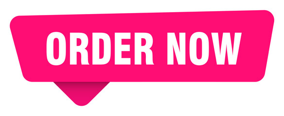 order now magenta sticker isolated on transpatent background. order now sign