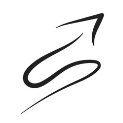 Hand drawn vector doodle arrow