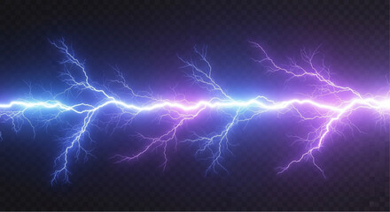A dynamic display of electric energy, with the captivating presence of vibrant lightning bolts slashing through the darkness. vector illustration