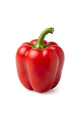 red bell pepper isolated on white background