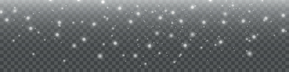 Festive Christmas light gold garlands PNG. Decor element for postcards, invitations, backgrounds, business cards. Winter new collection 2026