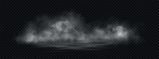 Realistic fog or smoke on top of water.