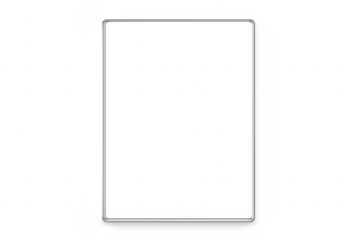 Clear glass rectangle frame with transparent background