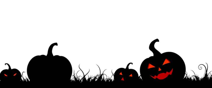 Set of vector illustratio pumpkin silhouettes isolated on white background pumpkin black silhouette