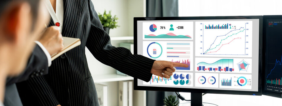 Business data dashboard provide brisk business intelligence analytic for marketing strategy planning