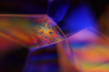 Purple and green fluid films , fluid background, flat waves, glowing elements, illuminated chemical effects