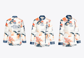 Women's Chef Jacket Mockup