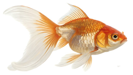 goldfish isolated on white background