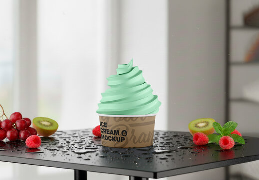 Ice Cream Cup Mockup