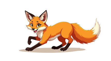 Obraz premium red fox cartoon