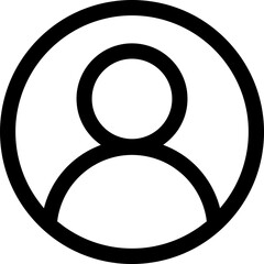 black circle profile icon