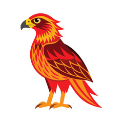 Red tailed hawk vector illustration