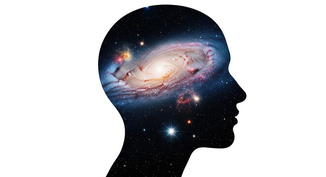 Unlock your mind's potential with this galaxy brain concept representing cosmic thinking, vast intelligence, and the boundless universe within us all