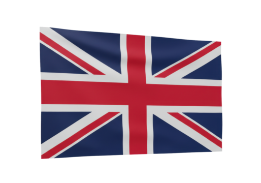 Union Jack flag PNG isolated on transparent background, British national symbol for patriotic events and celebrations