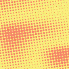 Abstract pop art creative concept. Colorful polka dots retro comics background. Cartoon modern halftone pattern. Design for poster, card, sale banner, empty bubble.