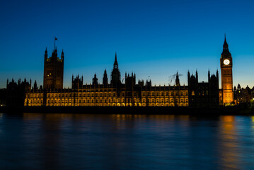 The Palace of Westminster at Sunset, London, England.