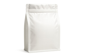Blank white packaging standing pouch with zipper