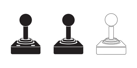 Classic arcade joystick vector icon, Retro gaming controller symbol