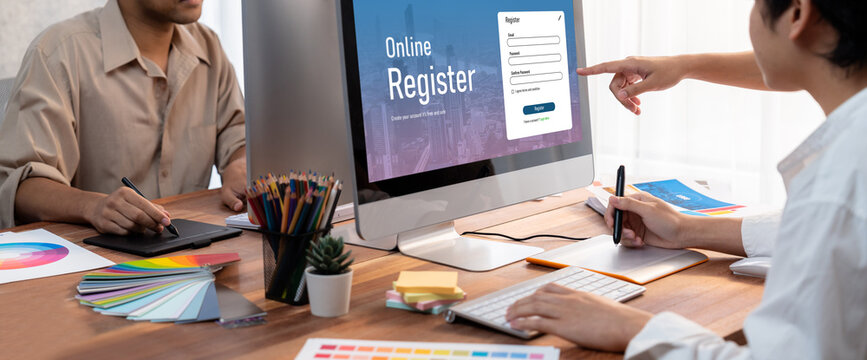 Online registration form for brisk form filling on the internet website