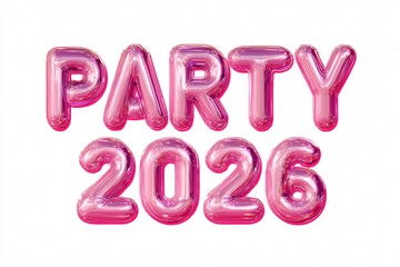 "PARTY 2026" text on a beautiful neutral background for designers, marketers and IT professionals. Popular business card, illustration, object, symbol, texture, pattern, holiday, business, vacation.