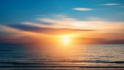 Obraz premium Blurred Defocused Sunset Sky And Ocean Nature Background