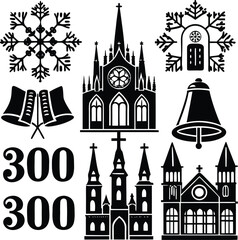 Abstract neon geometric shapes with light streaks on dark surface isolated on transparent background