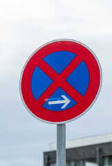 Traffic sign board no parking, no entry, German traffic signs