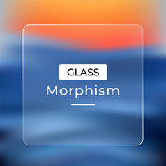 Glass morphism effect with blurred background and transparent frame showcasing modern design and aesthetic appeal for graphic design projects