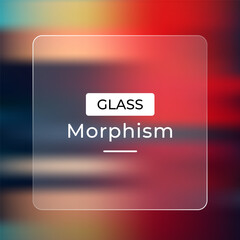 Glass morphism effect with vibrant color gradients and frosted glass panel for modern ui design and creative graphic design projects