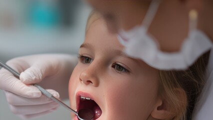 Child Dental Checkup with Professional Dentist in Modern Clinic Setting