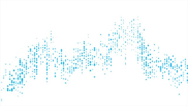 Abstract dotted financial graph chart sparkling background. Seamless looping minimal tech motion design. Video animation Ultra HD 4K 3840x2160