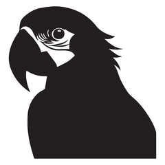 macaw parrot  vector icon outline