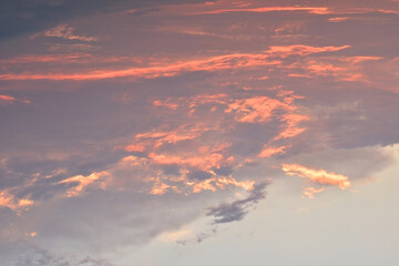 sky background with a stunning sunset