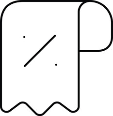 Vector art of paper roll with discount percentage vector icon
