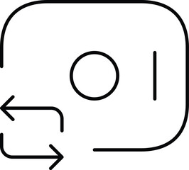 Vector art of sync camera icon, symbol for photography app