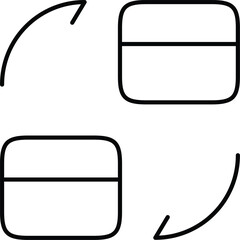 Vector art of synchronization icon for data transfer use