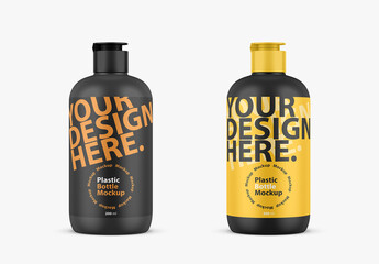 Plastic Bottle Mockup for cosmetics