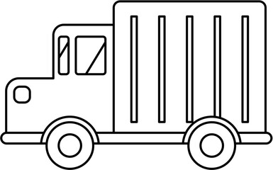 truck transportation outline for coloring