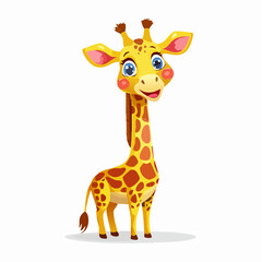 Obraz premium Giraffe im Cartoon-Stil