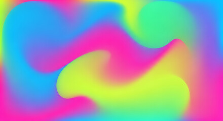 Vibrant fluid gradient background with bright neon colors, smooth transitions, perfect for social media design