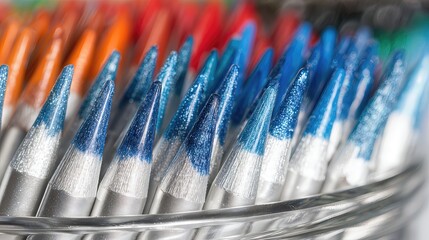 Vibrant Collection of Colored Pencils Used for Engaging Personality Tests and Creative Activities
