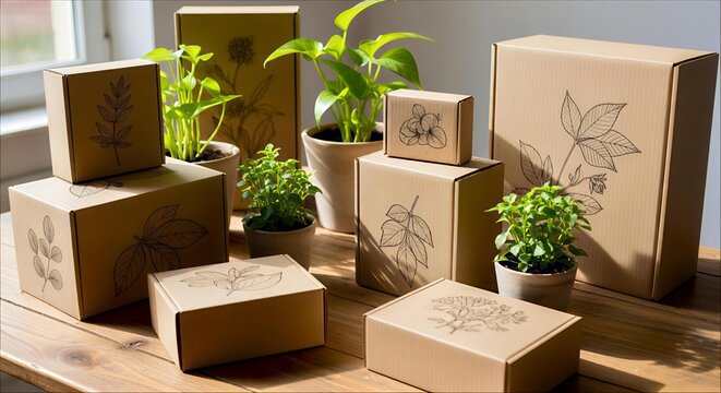 Recycled boxes with an artistic touch