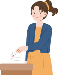 people voting with vote ballot