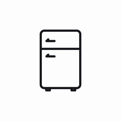 old fridge icon sign vector