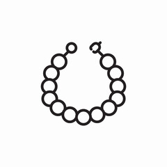 Obraz premium pearl necklace icon sign vector
