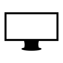 Monitor vector silhouette , clip art, and symbol. Shilhouette of monitor concept and simple design