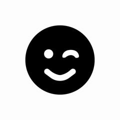 eye blink emoji icon sign vector
